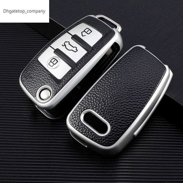 

car folding key cover case fob holder for audi c5 c6 r8 a1 a3 a4 a5 a6 a7 q3 q5 q7 s6 b6 b7 b8 8p 8v 8l tt rs rs3 s3 sline