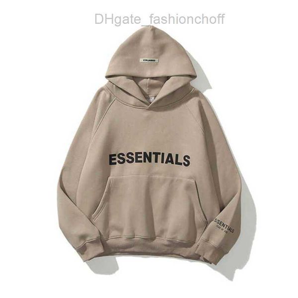 

jackets luxury sweatshirts men's ess hoodies men women essentials chest letter sweater sportswear hooded casual pullover couple jacket, Black