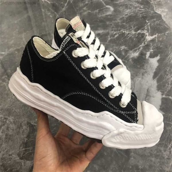 

mmy dissolution thick bottom sneaker for men mihara canvas shoes women causal trend borad couples 220819 ifog, Black
