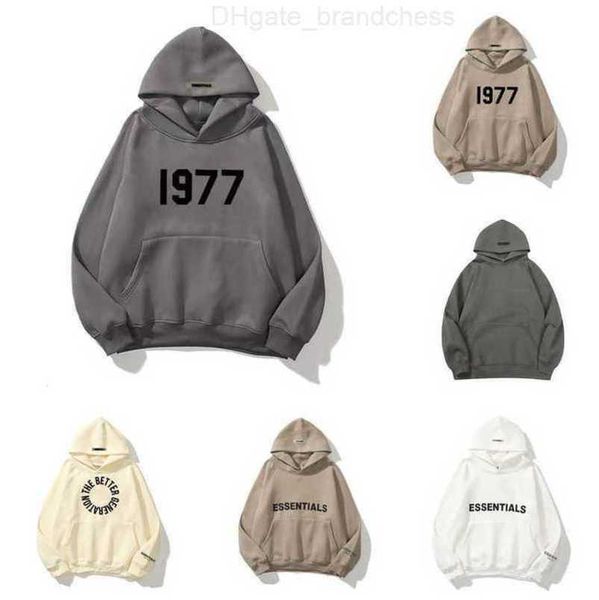 

luxury ess men's sweatshirts jackets hoodies men women letter essentials pullover hooded street hip hop sweatshirt sweater hoodie casua, Black