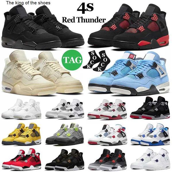 

2023 og 2022 basketball shoes mens women 4 4s university blue sail oreo black cat canvas fire red thunder white bred infrared zen master tau
