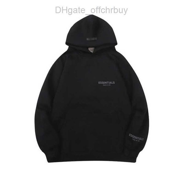 

men's luxury essentials sweatshirts jackets ess hoodies men women letter pullover hooded fashion hip hop sweatshirt sweater hoodie casu, Black