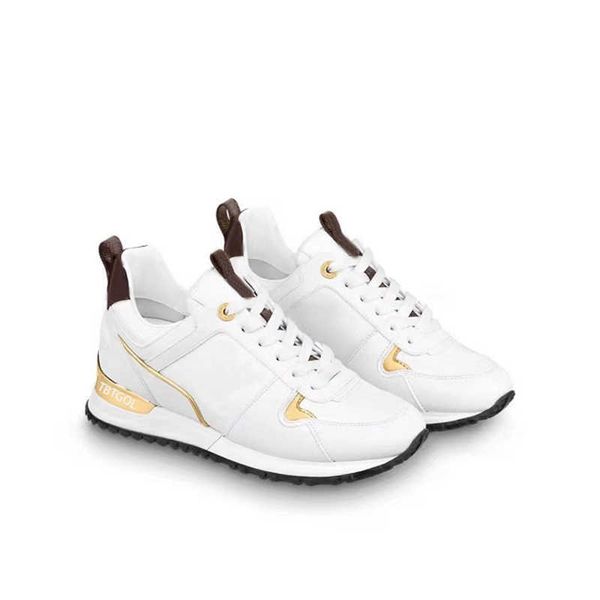 

luxury designer shoes platform shoe mens women run away runner women sneaker calf leather casual shoes fashion trainers flashy color with bo, Black