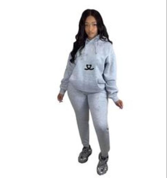

designer tracksuits women long sleeve jacket pants two piece set baseball uniform jogging sport suit fashion letter print sportswear, Gray