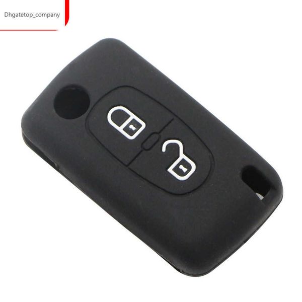 

2 button silicone car remote key fob cover case for peugeot 308 207 307 807 for citroen c3 picasso c-crosser c4 dispatch c8