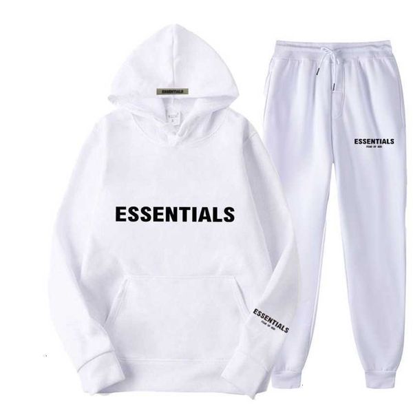 

hoodie jacket double thread essentials long sleeve sweater fashion brand autumn men's and women's set sportswear, Black;brown