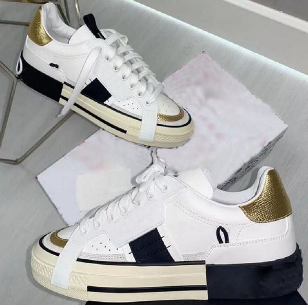 

2023 men shoes calfskin 2.zero custom sneakers shoes with contrasting outdoor trainers famous casual walking discount footwear eu38-46, Black