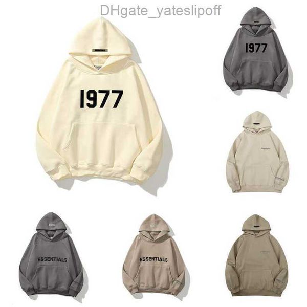 

luxury essentials sweatshirts men's jackets hoodies ess men women letter pullover hooded street hip hop sweatshirt sweater hoodie casua, Black