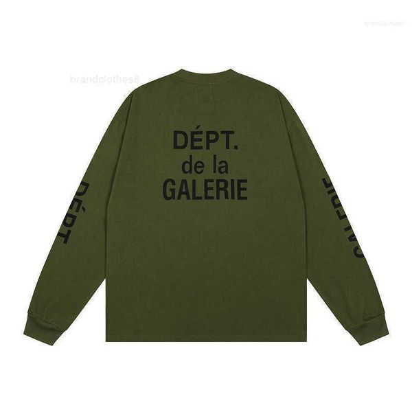 

galleries t shirt boomed designer gallerysdept long american fashion sleeve pullover basic double arm brand s4ih, White;black