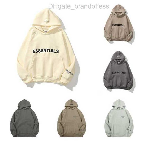 

essentials men's sweatshirts luxury jackets ess hoodies men women letter pullover hooded fashion hip hop sweatshirt sweater hoodie casu, Black