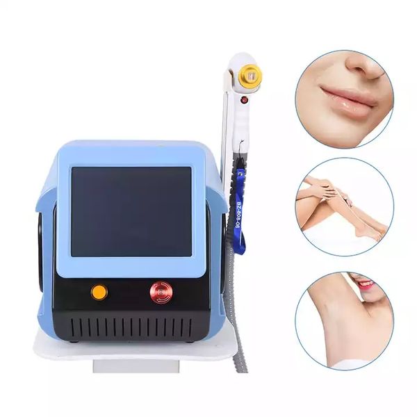 

2023 diode hair removal machine 3 wavelength 808nm 755nm 1064nm ing point rejuvenation instrument, Black