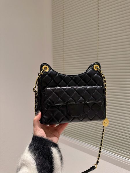 

fashion hobo channel bags women designer bags 5a luxury bag lady silver purse with chain real leather crossbody bagss small tote diamond lat