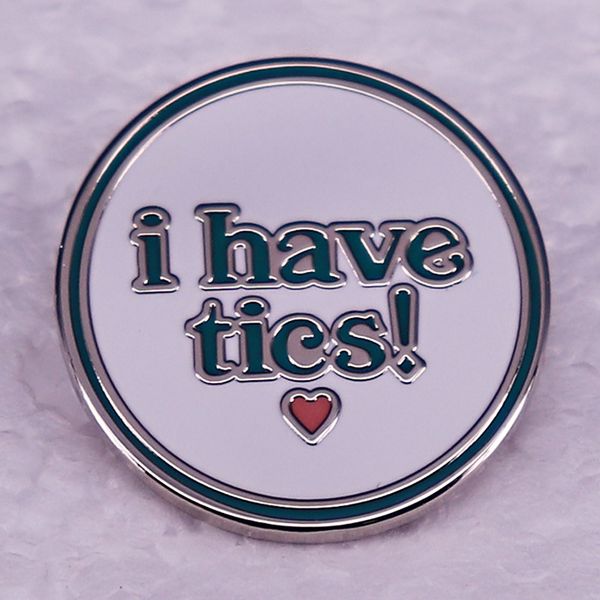 

i have ties english binding connection badge metal jewelry brooch pin, Blue