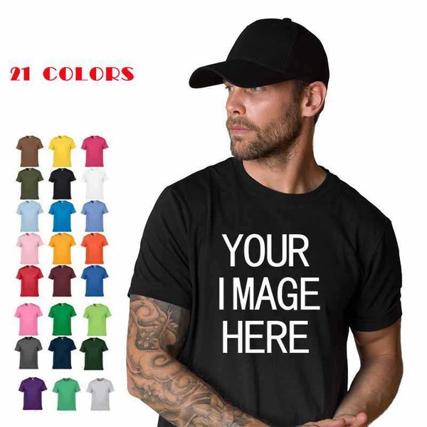 

men's t-shirts no price cotton short sleeve o-neck men t-shirt tee customized print your own design brand t shirt t230103, White;black