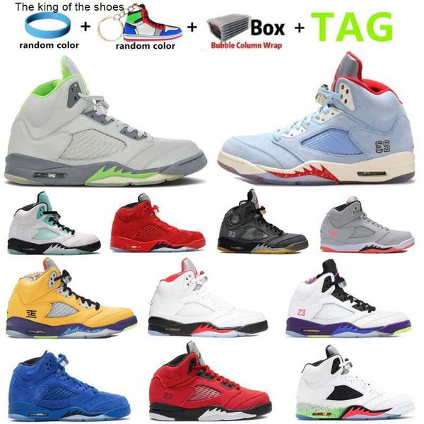 

2023 og 2022 new style 5s men basketball shoes white unc quai florida island green bean oregon wolf rey blue red suede sail anthracite sneak