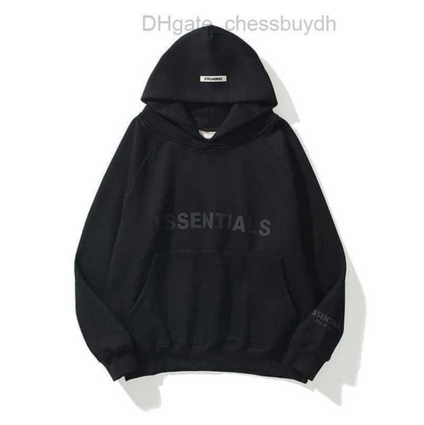 

sweatshirts men's luxury ess jackets hoodies men women letter essentials pullover hoodie hooded hip hop loose sweater casual sweatshir, Black