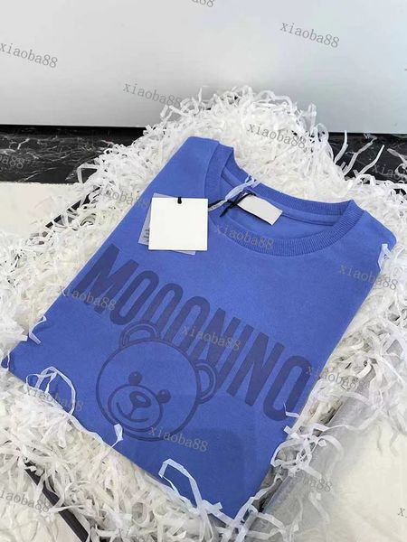 

kids sweatshirts boys girls t-shirts loose fashion letter wave printed streetwear hiphop pullover children casual tees baby clothing luxur, Blue