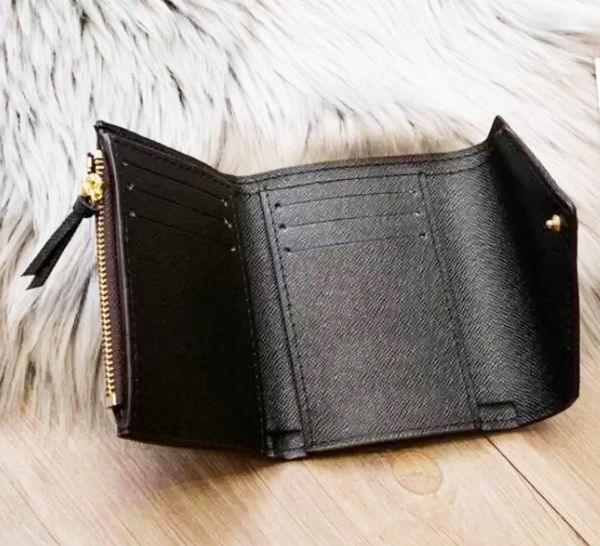 

5A Quality Luxury Wallet Zipper VICTORINE Emilie Button Women Short Wallets Fashion Shows Exotic Brown flower Leather Pouch Round Coin Purse Card Holder M62472, Red