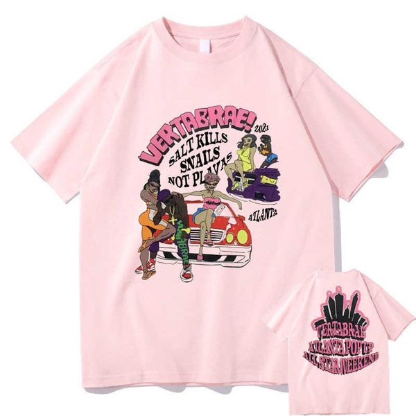 

men's t-shirts cpfm xyz t shirt trend graffiti men women vertabrae 2021 salt kills snails not playas atlanta hop style tshirt t230103b8, White;black