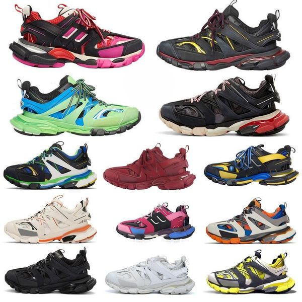 

new designer shoes balencaigaitys casual shoes paris 3 0 track s triple s clunky sneakers grey orange mens blue version designer women gdke, Black
