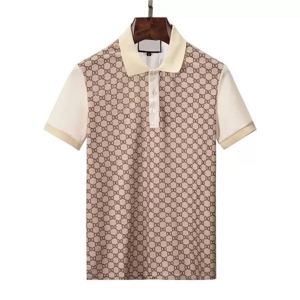 

2023 designer stripe polo shirt t shirts snake polos bee floral mens high street fashion horse luxury t-shirt 1jwp, White;black