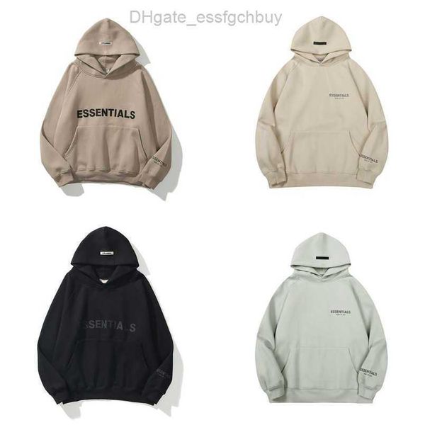 

luxury men's essentials sweatshirts jackets ess hoodies men women letter pullover hooded fashion hip hop sweatshirt sweater hoodie casu, Black