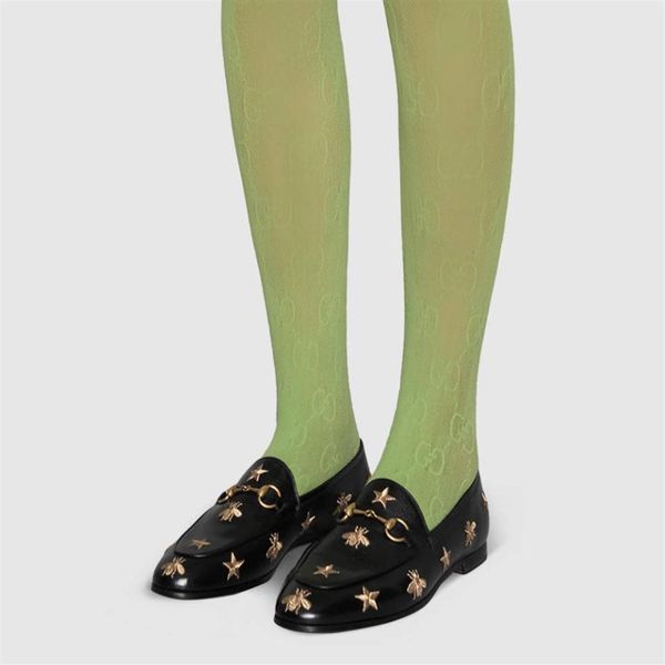 

whole jordaan leather shoes cowhide horsebit shoes woman embroidery stars flat-soled loafers laday lethal247t, Black