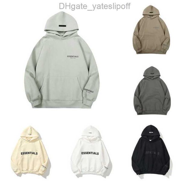 

sweatshirts luxury essentials men's jackets ess hoodies men women letter pullover hooded fashion hip hop sweatshirt sweater hoodie casu, Black