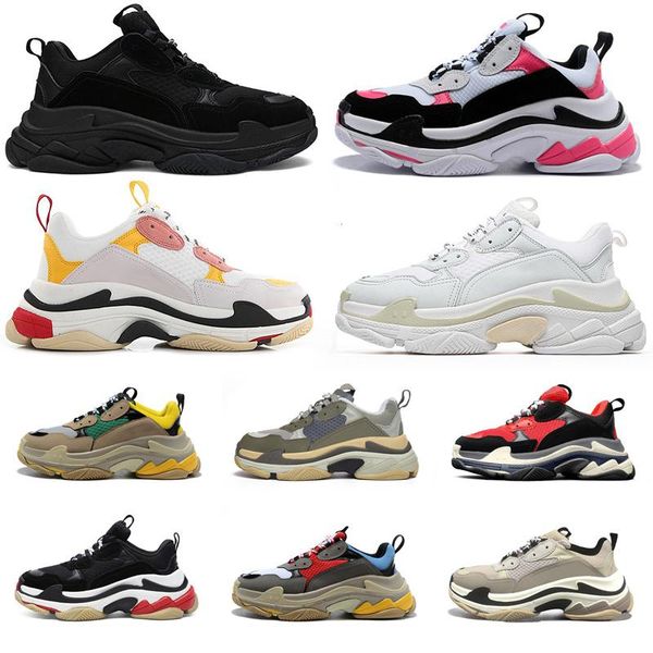 

with box designer balencaigaitys shoes triple s men women designer casual shoes platform sneakers black pink beige green yellow grey sn fpcc