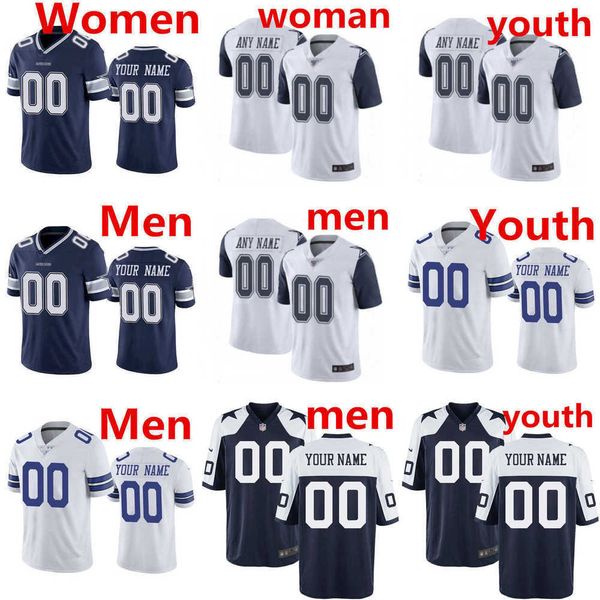 

football jerseys men women youth dallas''cowboys''jersey 56 tyler smith 4 dak prescott 9 jaylon smith 8 troy aikman 88 c, Black;red