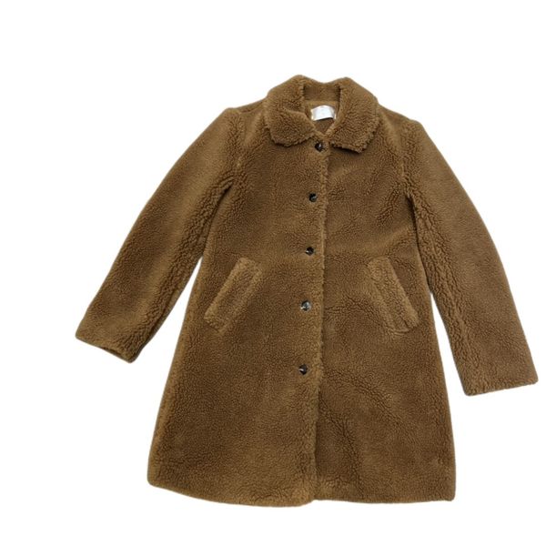

women's outerwear & coatsdecorative coffee colored teddy plush coat essential for autumn and winter, Black;brown