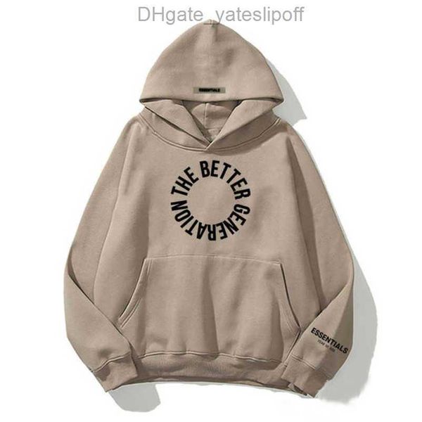 

ess men's sweatshirts luxury jackets hoodies men women letter essentials pullover hooded street hip hop sweatshirt sweater hoodie casua, Black