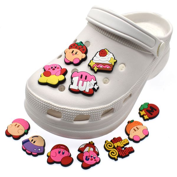 

anime charms wholesale childhood memories pink elf elves knife cartoon charms shoe accessories pvc decoration buckle soft rubber clog charms, Blue