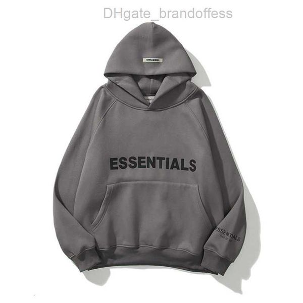 

luxury ess sweatshirts men's jackets hoodies men women letter essentials pullover hoodie hooded hip hop loose sweater casual sweatshir, Black