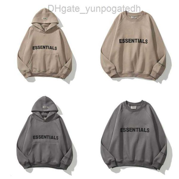 

luxury ess sweatshirts men's jackets hoodies men women essentials chest letter sweater sportswear hooded casual pullover couple jacket, Black