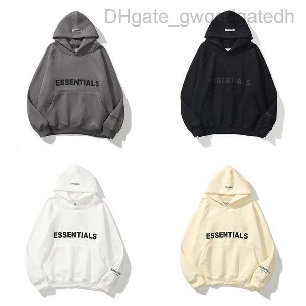 

ess luxury men's sweatshirts jackets hoodies men women letter essentials pullover hoodie hooded hip hop loose sweater casual sweatshir, Black