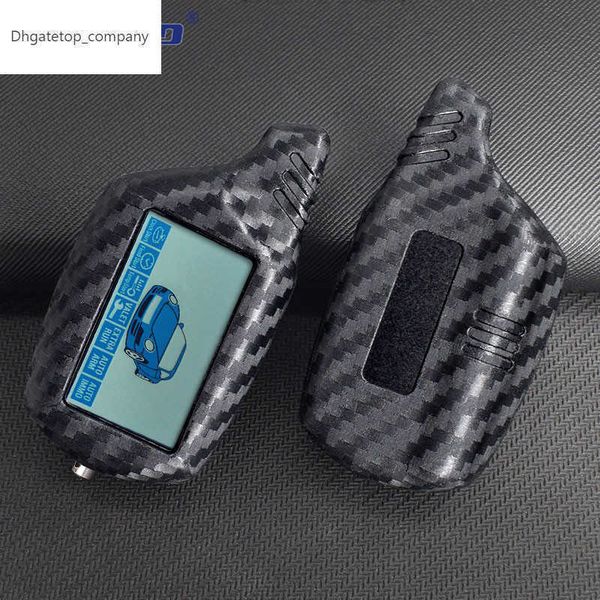 

doofoto car key cover shell case for starline b9 b91 b6 b61 a91 a61 c9 v7 carbon fiber car styling key case for car