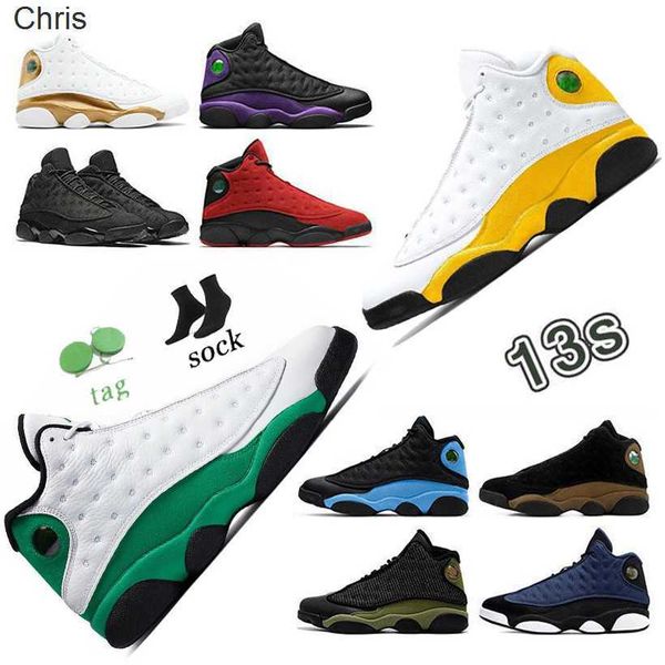 

designer shoes jumpman 13 del sol mens womens basketball shoes 13s black flint starfish lucky green j13 sneakers local designer brave blue p, Black;white