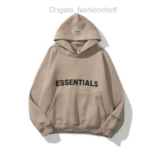 

jackets ess men's luxury sweatshirts hoodies men women letter essentials pullover hoodie hooded hip hop loose sweater casual sweatshir, Black