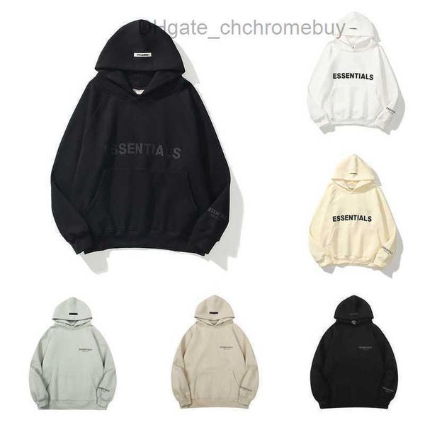 

luxury essentials men's sweatshirts jackets ess hoodies men women letter pullover hooded fashion hip hop sweatshirt sweater hoodie casu, Black
