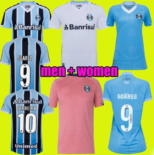 

22 23 gremio soccer jerseys suarez 2022 2023 campaz villasanti benitez ferreira janderson camisa home away third outubro rosa football shirt, Black