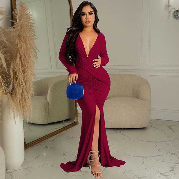 

party dresses v-neck mermaid evening for women nightclub elegant ruched special occasion formal wedding guest dress vestido 220103, White;black