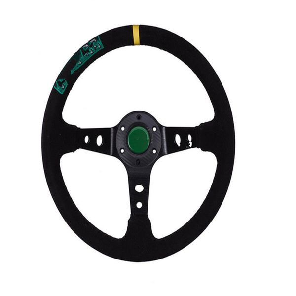 

350mm universal fit 6 bolt racing drifting sport steering wheel aluminum black