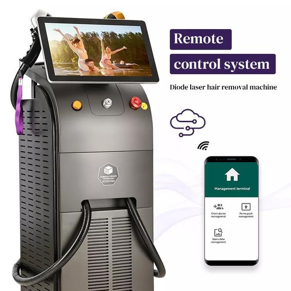 

diode laser hair removal machine 2 handle ice platinum titanium price 2023 lazer hair remove salon beauty equipment, Black