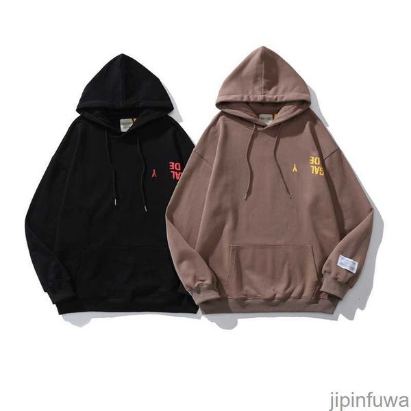 

men's hoodies sweatshirts spring and winter new letter design upside down galleryes depts usa uk high street fashion hoody hooded sweat, Black