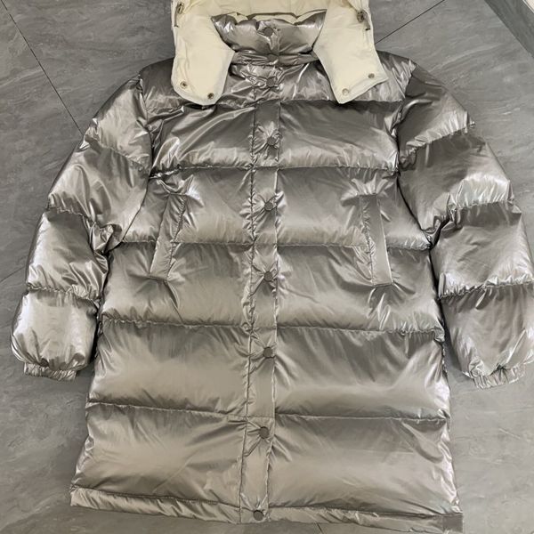 

down jacket women long hooded warmth 2022 new loose jacket thick clothes luxury brand coat, Black