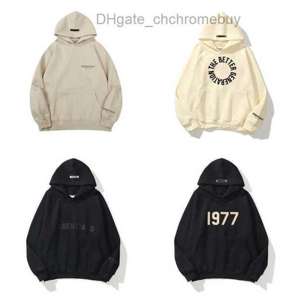 

luxury ess men's sweatshirts jackets hoodies men women letter essentials pullover hooded street hip hop sweatshirt sweater hoodie casua, Black