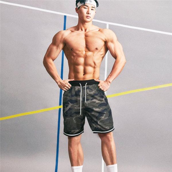 

men's shorts 2023 summer quick dry beach short gyms men camouflage compression fitness bodybuilding causal male, White;black