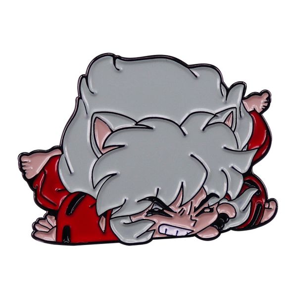 

anime inuyasha enamel brooch cartoon character lapel pins badge jewelry accessories gift, Blue