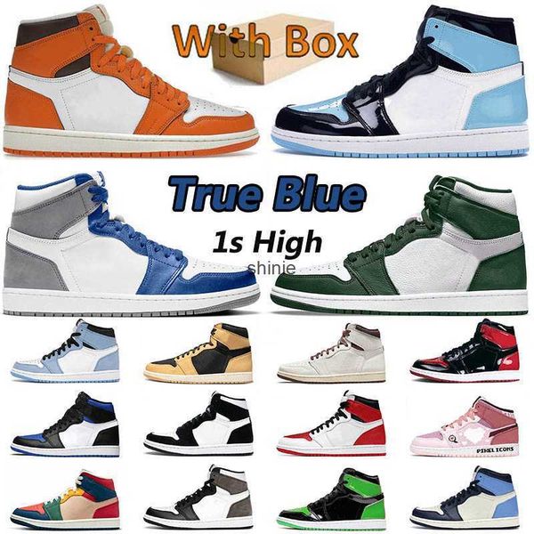 

mens 1 high og 1s basketball shoes jumpman university blue patent bred heritage brotherhood gorge green dark mocha black white true unc
